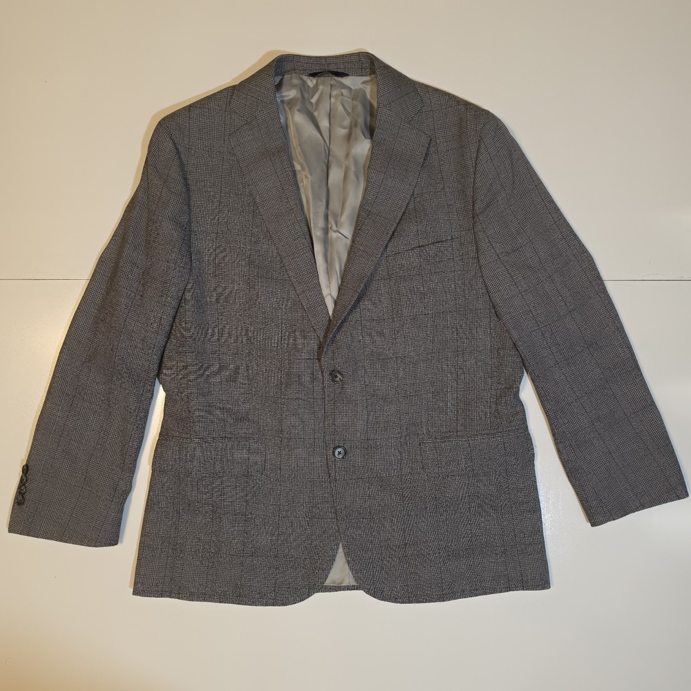 Brooks Brothers Sport Coat 42S Gray Check Reda 1865 100% Wool Regent Fit